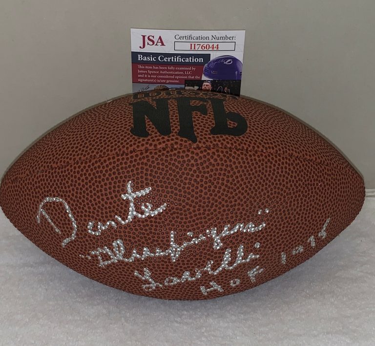 Dante Lavelli Browns signed NFL mini Football Ball Gluefingers & HOF Inscrip JSA