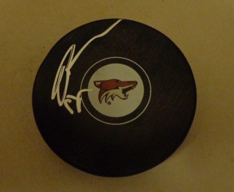 Jason Demers signed Arizona Coyotes Puck autographed