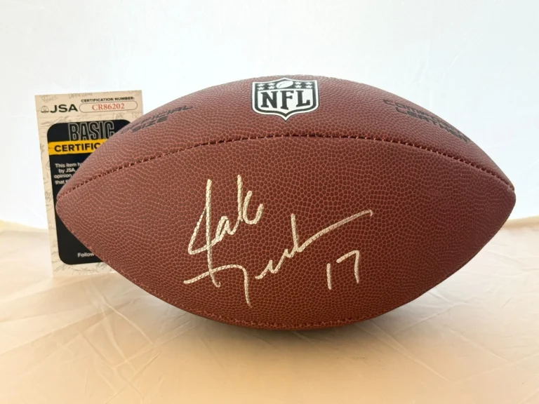 Jake Delhomme Carolina Panthers signed NFL Football autographed JSA