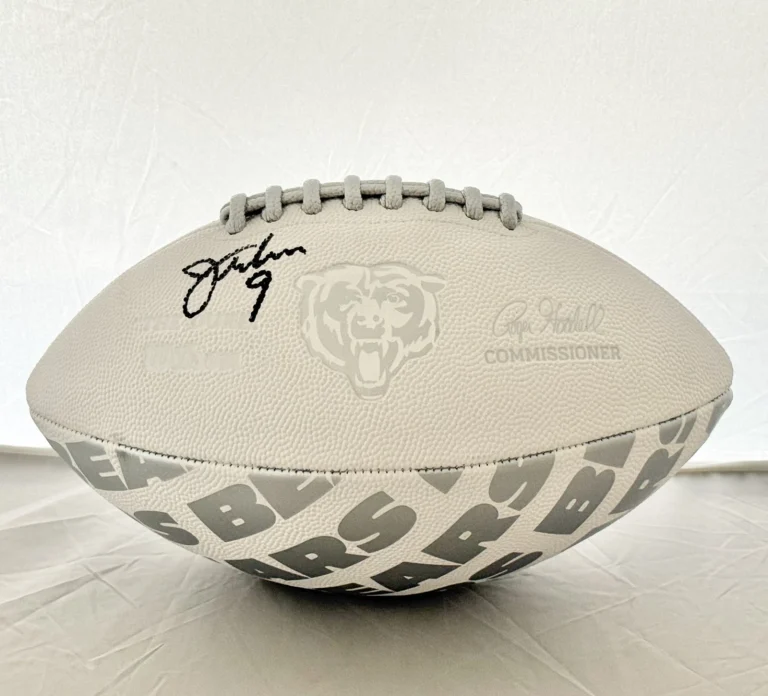 Jim McMahon signed Chicago Bears Logo Football autographed JSA Witnessed