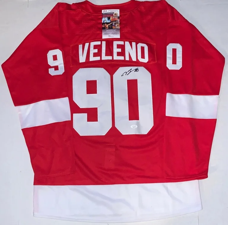 Joe Veleno signed Detroit Red Wings jersey autographed JSA