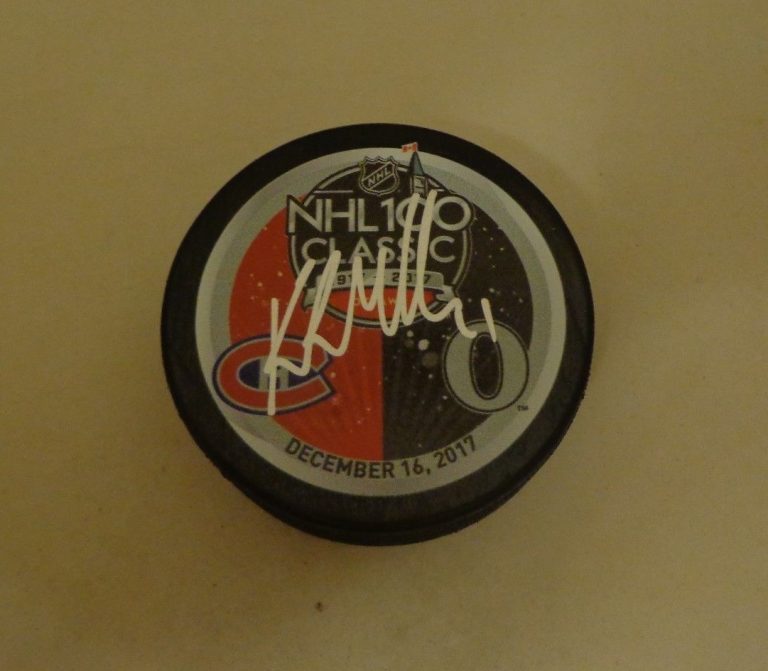 Kirk Muller Montreal Canadiens signed 2017 NHL 100 Classic Dueling Puck