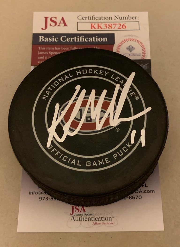Kirk Muller signed Montreal Canadiens Official Game Puck autographed Habs JSA