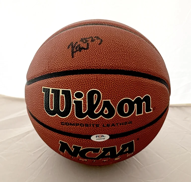 Keaton Wagler Illinois Fighting Illini signed NCAA Basketball Ball PSA COA