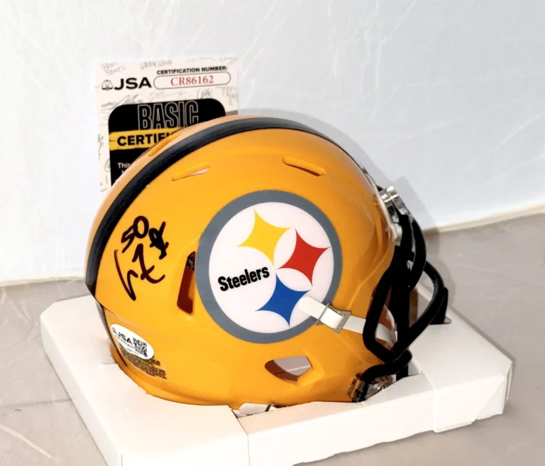 Larry Foote signed Pittsburgh Steelers mini helmet autographed JSA