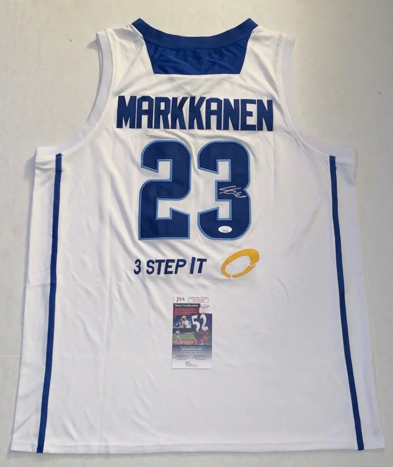 Lauri Markkanen Utah Jazz signed Finland jersey autographed JSA
