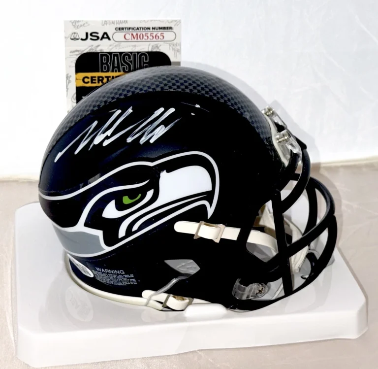 Mike Macdonald signed Seattle Seahawks mini helmet autographed JSA COA