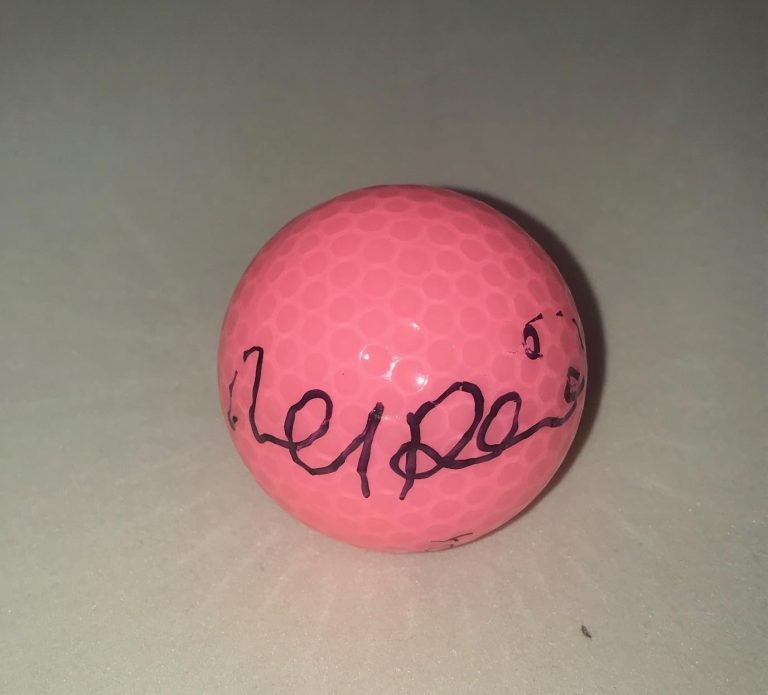 Melissa Mel Reid signed Pink Wilson Hope Golf Ball autographed LPGA England