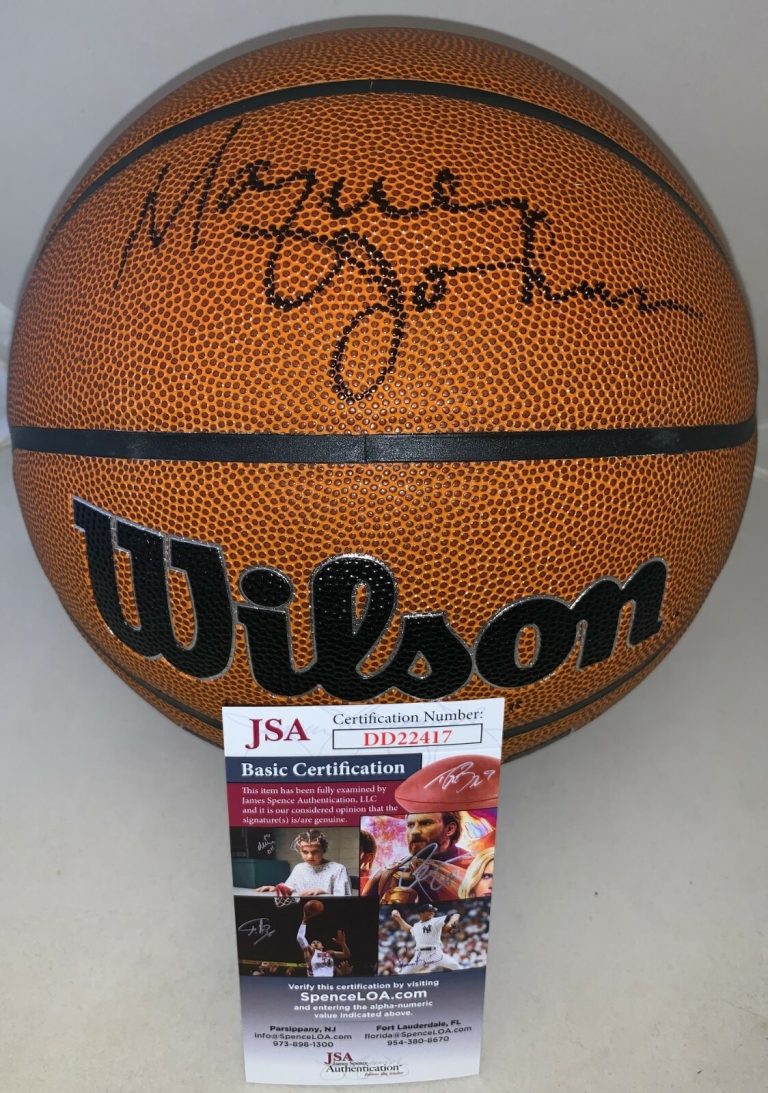 Marques Johnson UCLA Bruins signed F/S Full Size NCAA Basketball Ball JSA
