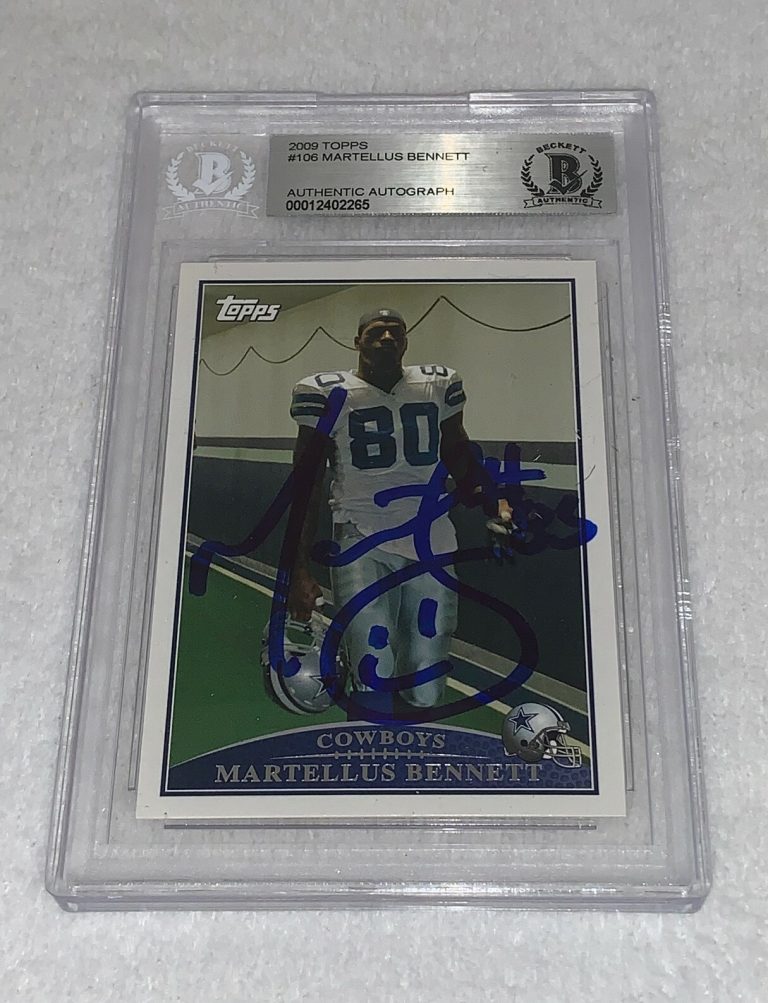 Martellus Bennett Dallas Cowboys signed Topps Card BAS Beckett