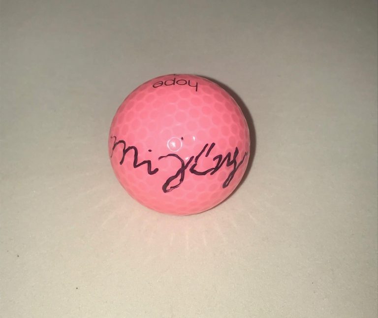 Mina Harigae signed Pink Wilson Hope Golf Ball autographed LPGA USA