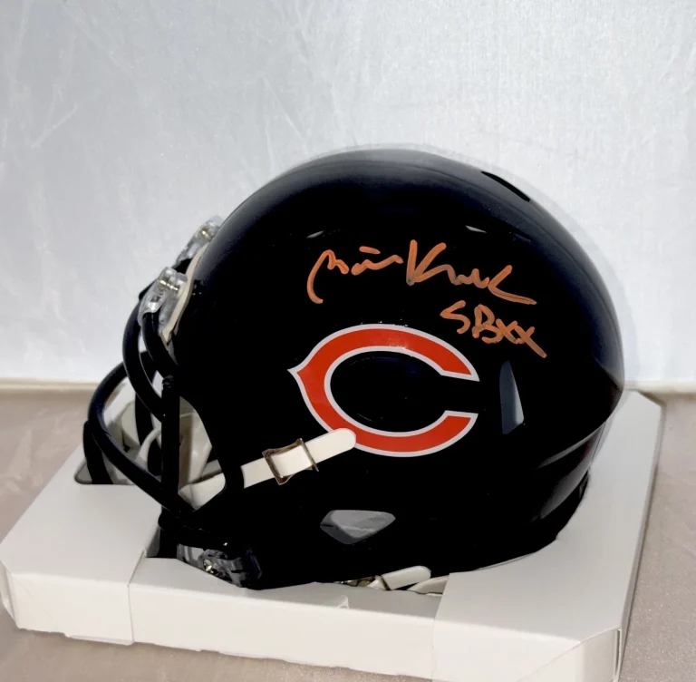 Mitch Krenk signed Chicago Bears mini helmet autographed Beckett Witnessed