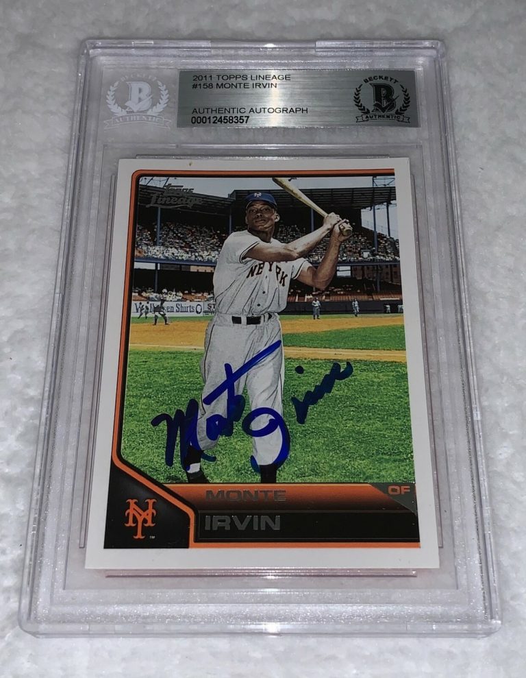 Monte Irvin New York Giants signed 2011 Topps Lineage #158 Card BAS Beckett