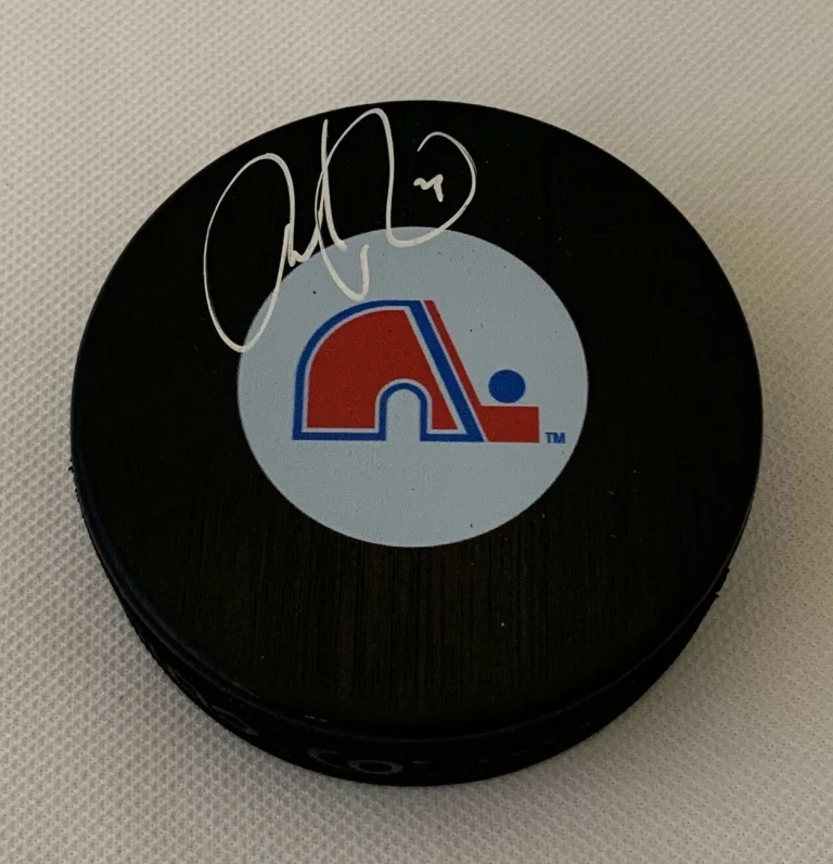 Robert Picard signed Quebec Nordiques Puck autographed