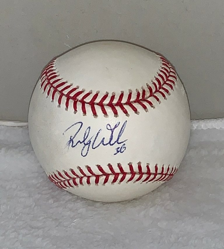 Randy Wells Chicago Cubs signed MLB Baseball Ball autographed