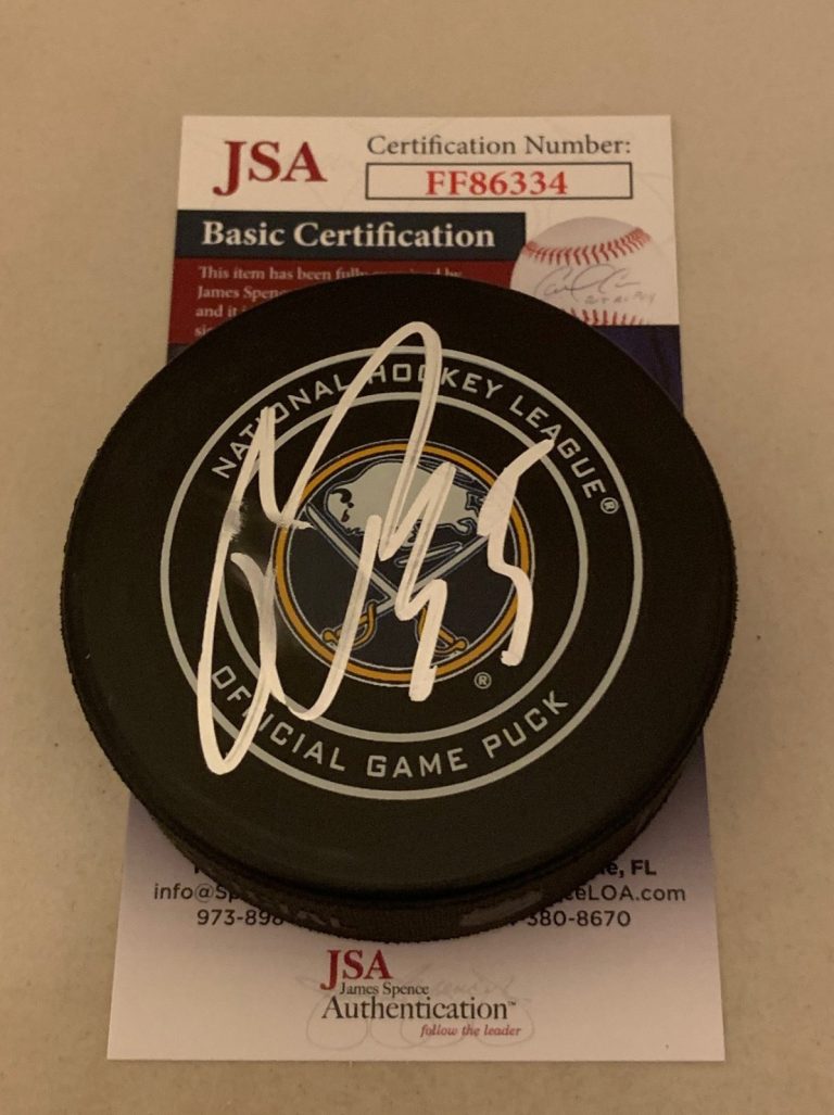 Rasmus Ristolainen signed Buffalo Sabres Official Game Puck autographed JSA