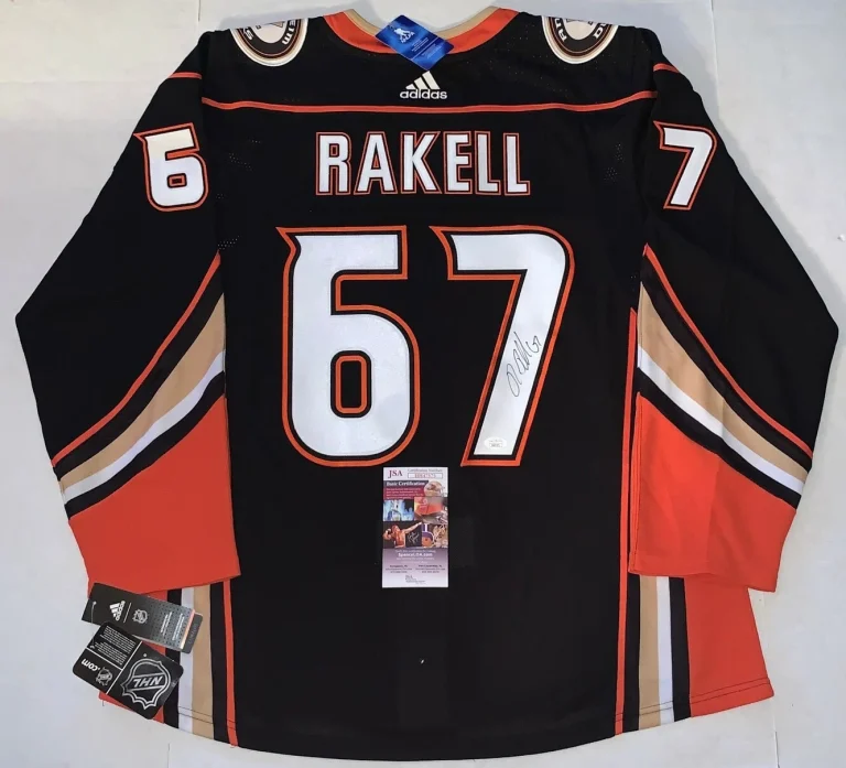 Rickard Rakell signed Anaheim Ducks Adidas Authentic Adizero jersey JSA