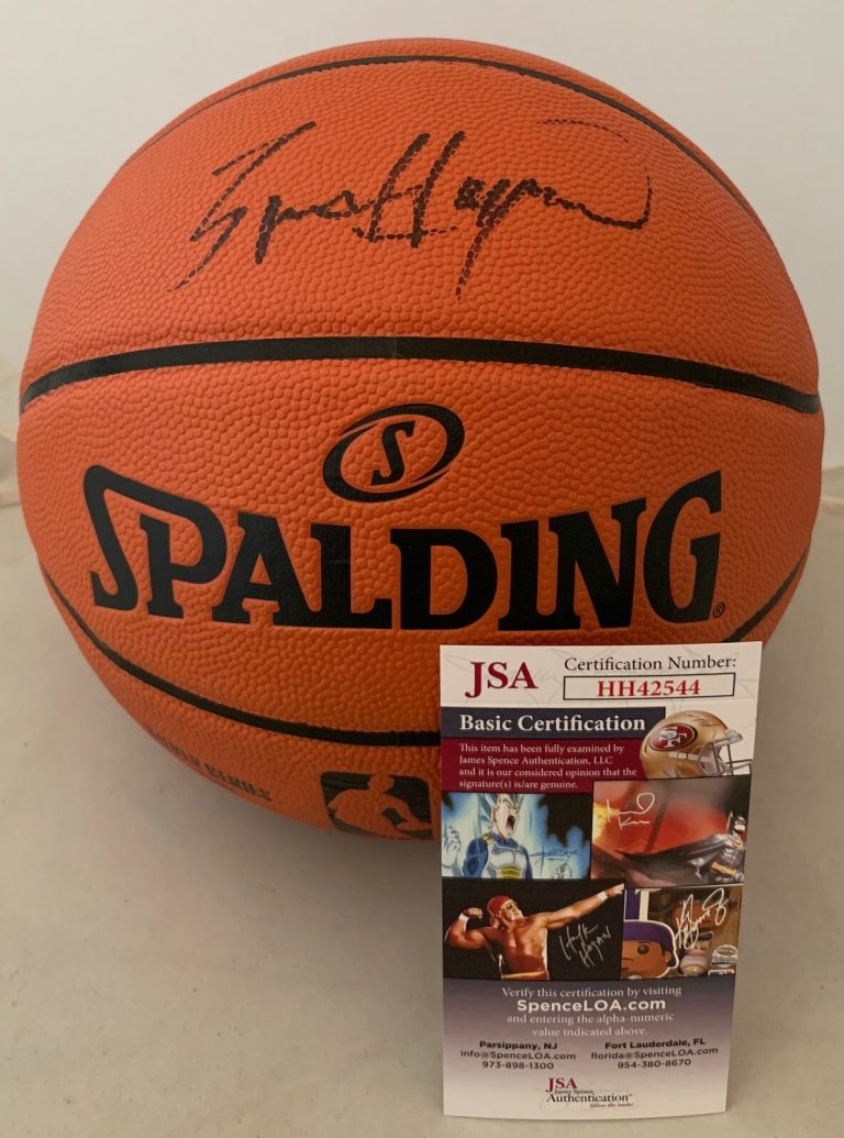 Spencer Haywood Seattle SuperSonics signed F/S NBA Silver Series Ball HOF JSA