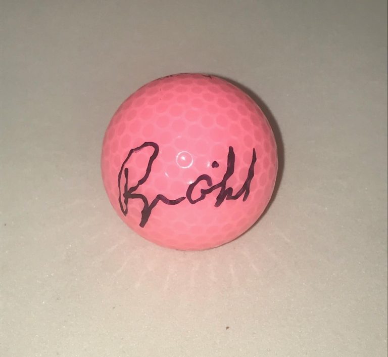 Ryann O'Toole signed Pink Wilson Hope Golf Ball autographed LPGA USA
