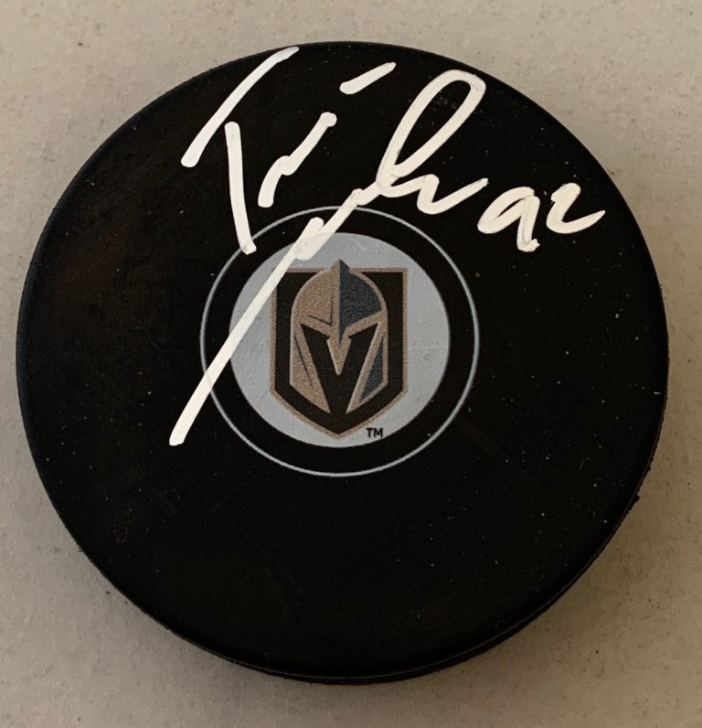Tomas Nosek signed Las Vegas Golden Knights puck autographed