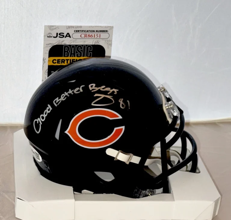 Zavion Thomas signed Chicago Bears mini helmet W/ Good Better Best JSA COA