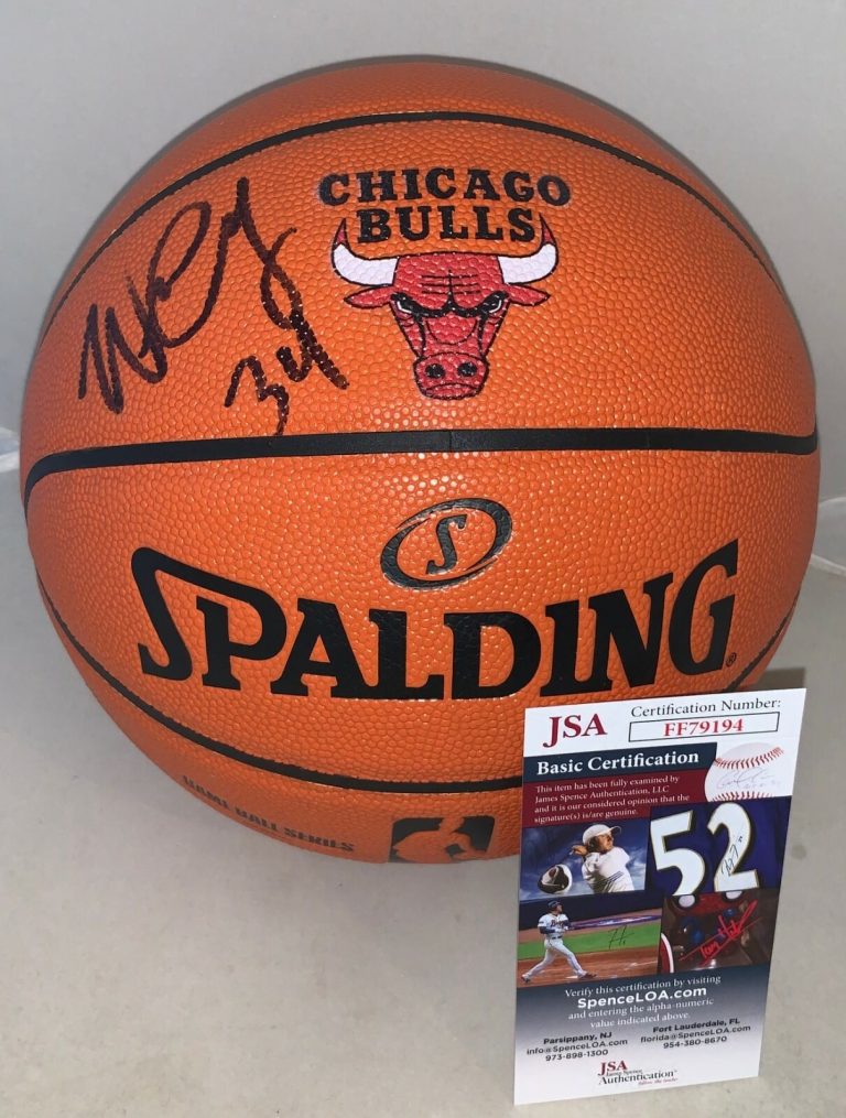 Wendell Carter Jr NBA Replica Game Ball signed Chicago Bulls Logo Basketball JSA