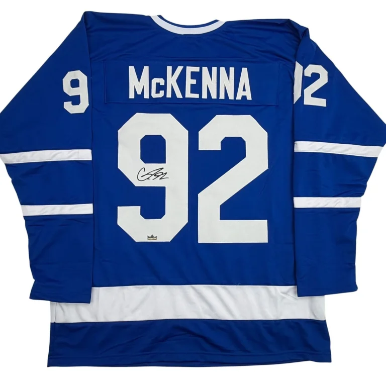 Facsimile Autographed Gavin McKenna Toronto Blue Reprint Auto Jersey XL