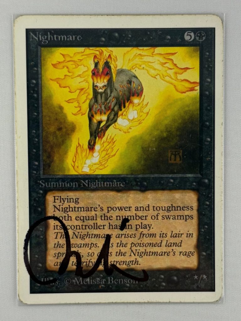 Signed Nightmare HP Unlimited Artist Melissa Benson 1993 MTG