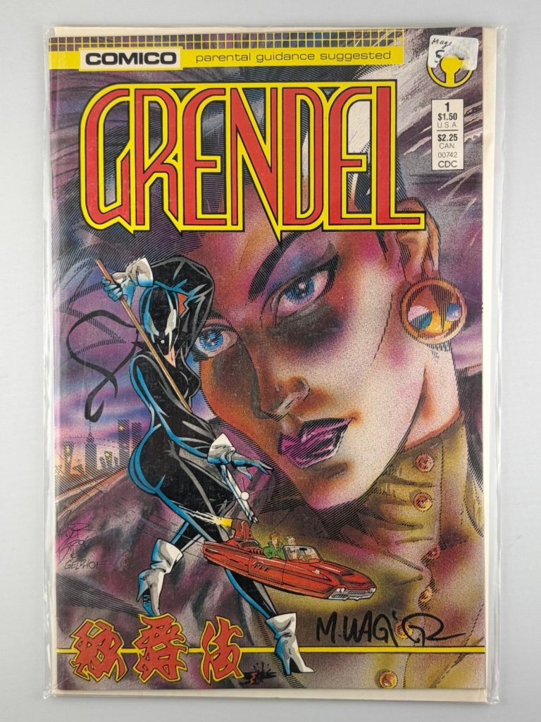 Grendel #1: 1st app Christine Spar, Comico Comics 1986 Matt Wagner Signed SS