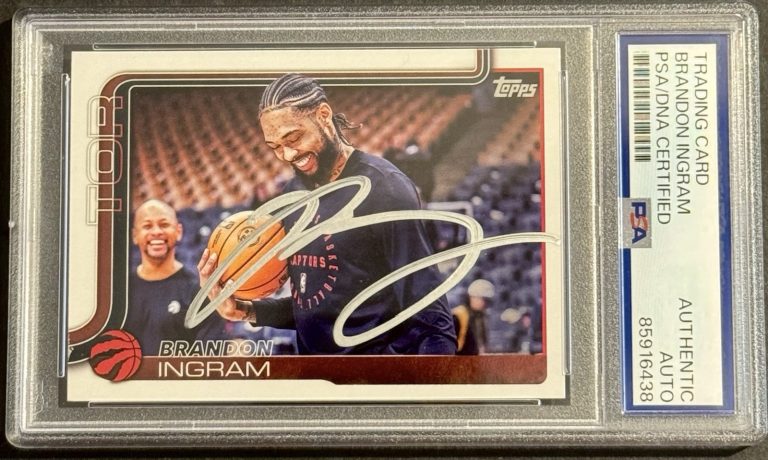 Brandon Ingram Signed 2025-26 Topps NBA Base Card PSA/DNA Slabbed Toronto