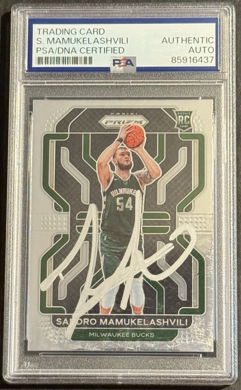 Sandro Mamukelazhvili Signed 2021-22 Prizm Rookie Card PSA/Slabbed