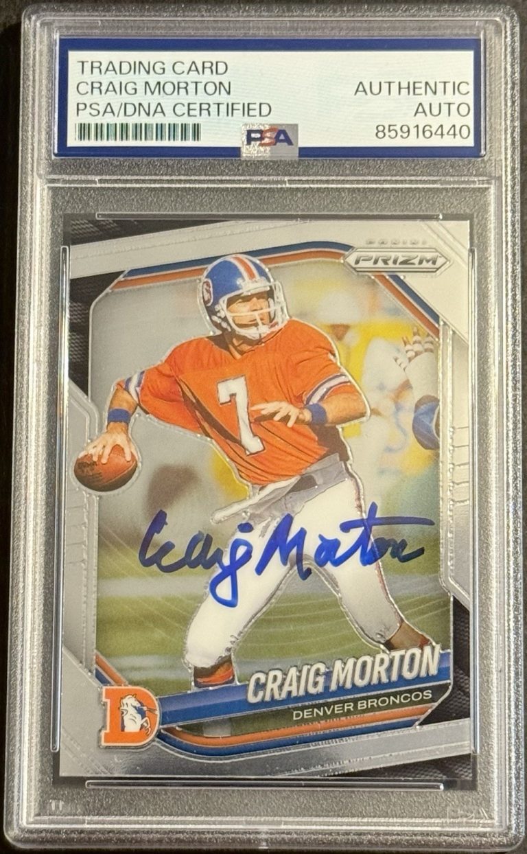 Craig Morton Signed 2025 Prizm NFL Card PSA/DNA Slabbed Denver Broncos