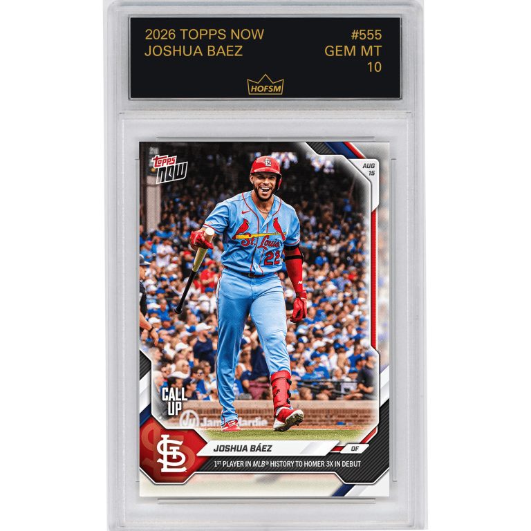 Graded 2026 Topps Now Joshua Baez #555 Rookie RC Baseball Card HOFSM 10