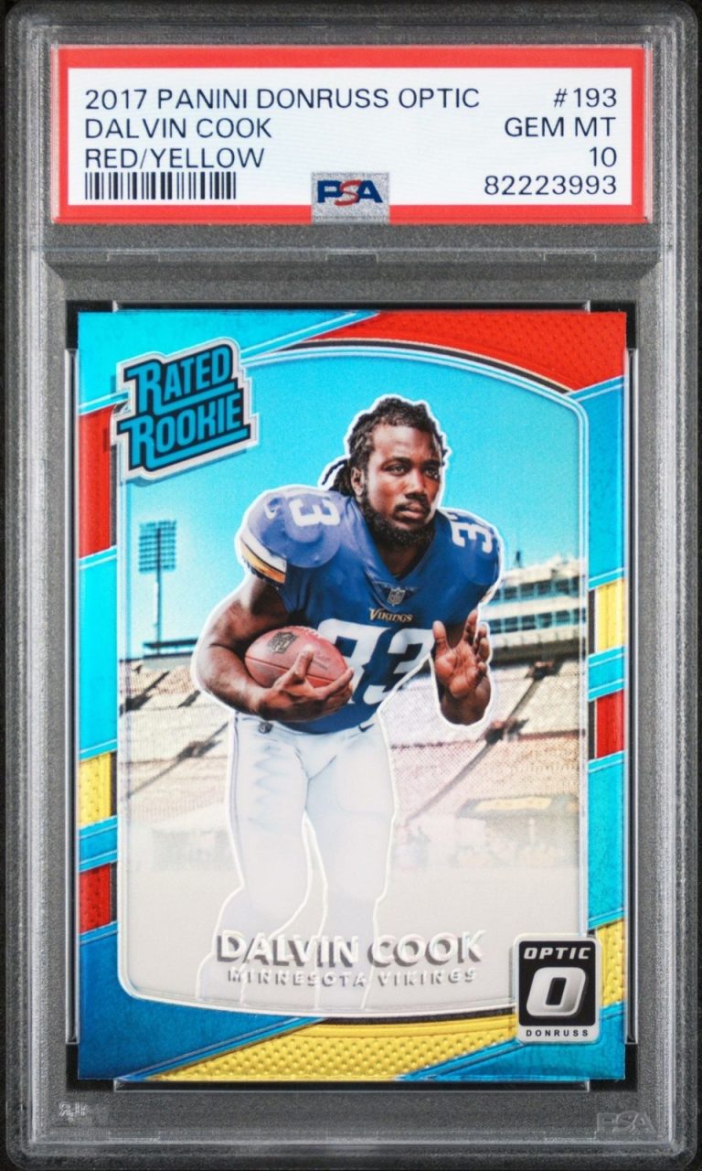 Graded 2017 Panini Donruss Optic Dalvin Cook #193 Rookie RC Card PSA 10
