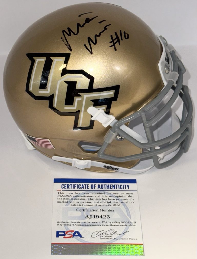 Mckenzie Milton Signed Autographed UCF Golden Knights Custom Mini Helmet Psa/Dna