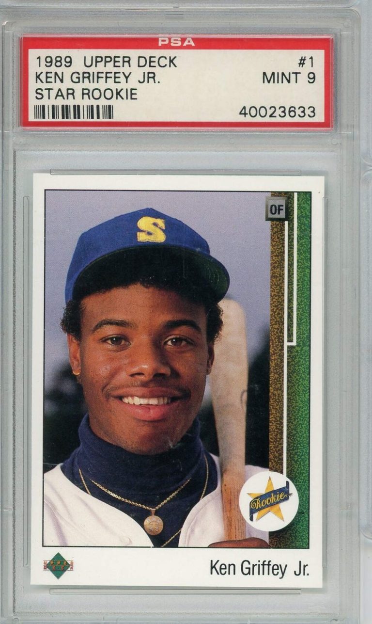 Graded 1989 Upper Deck Ken Griffey Jr #1 Star Rookie Rookie RC Card PSA 9 Mint