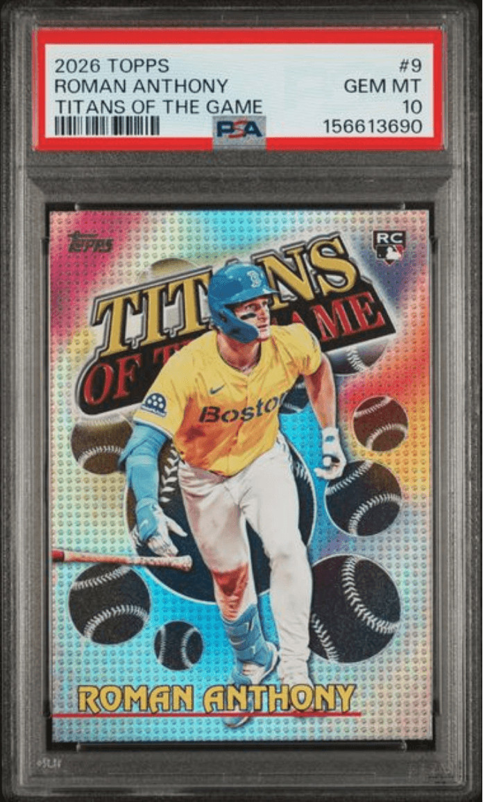 Graded 2026 Topps Roman Anthony #9 Titans of the Game Rookie Card PSA 10