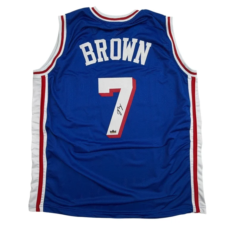 Facsimile Autographed Jaylen Brown Philadelphia Black Reprint Jersey XL