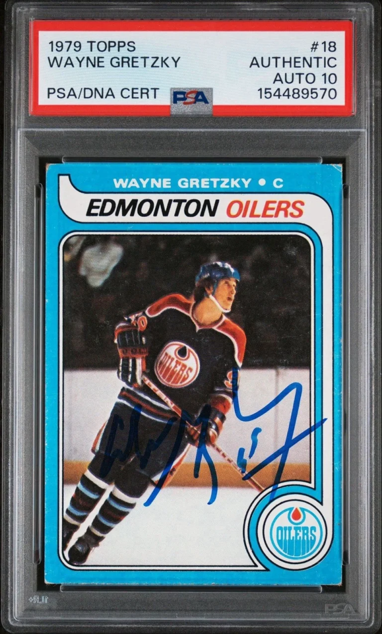 1979 Topps #18 Wayne Gretzky Signed Rookie Card PSA/DNA AUTO 10 OILERS RC