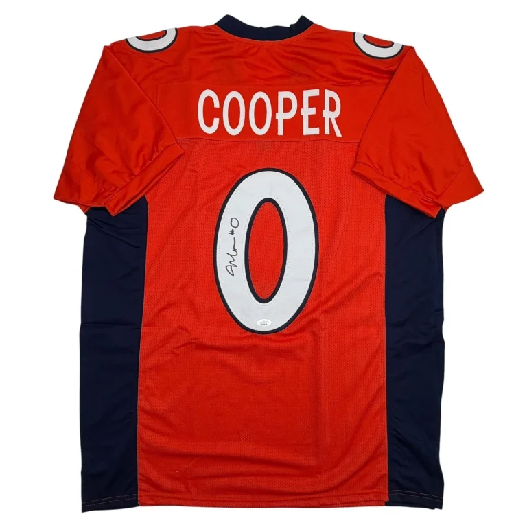 Autographed/Signed Jonathon Cooper Denver Orange Football Jersey JSA COA