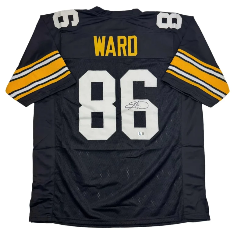 Autographed/Signed Hines Ward Pittsburgh Black Retro Jersey Beckett COA