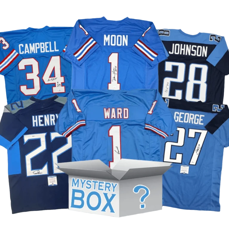 Autographed/Signed Tennessee Jersey Mystery Box with PSA JSA or BAS COA