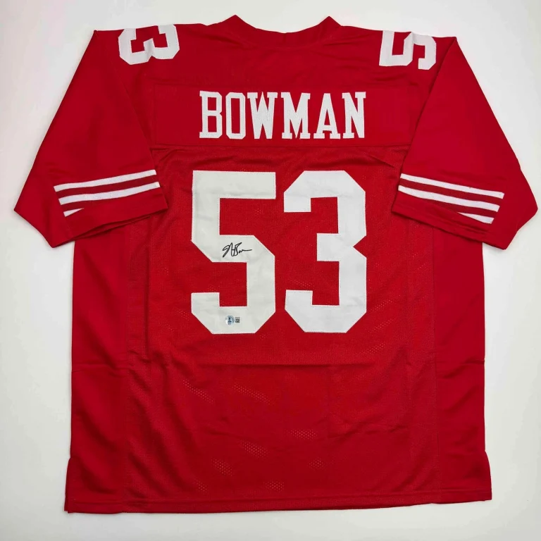 Autographed/Signed NaVorro Bowman San Francisco Red Jersey Beckett BAS COA