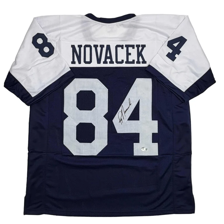 Autographed/Signed JAY NOVACEK Dallas Thanksgiving Day Jersey JSA COA