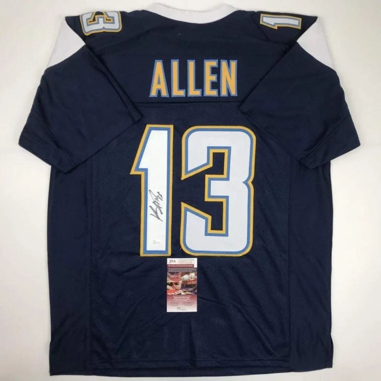 Autographed/Signed Keenan Allen Los Angeles LA Dark Blue Jersey JSA COA
