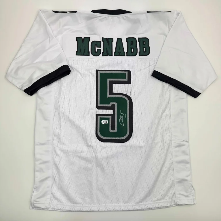 Autographed/Signed Donovan McNabb Philadelphia White Jersey JSA COA