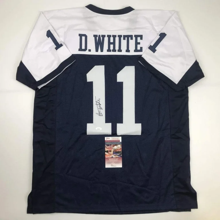 Autographed/Signed Danny White Dallas Thanksgiving Day Jersey JSA COA