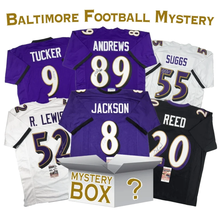 Autographed/Signed Baltimore Jersey Mystery Box PSA JSA or Beckett COA