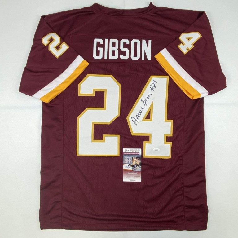 Autographed/Signed Antonio Gibson Washington Burgundy Jersey JSA COA