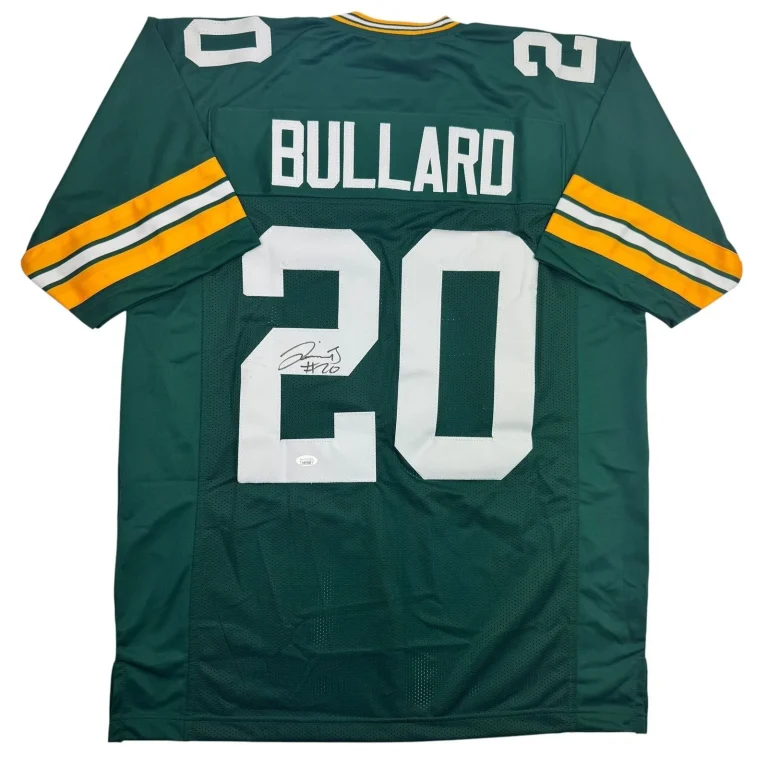 Autographed/Signed Jevon Bullard Green Bay Green Football Jersey JSA COA